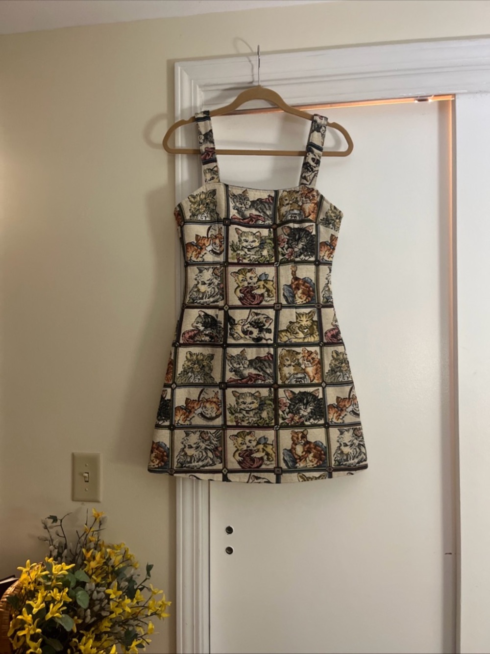 Cider cat lover tapestry Square-Neck Mini Dress Bundle 3/$65